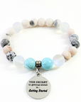 The Secret to Getting Ahead is Getting Started Classic Charm Bracelet Turquoise