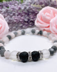 Lava Stone Rhinestone Companion Bracelet