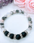 Lava Stone Rhinestone Companion Bracelet