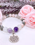 Serenity Prayer Classic Charm Bracelet Amethyst