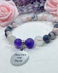 Practice the Pause Classic Charm Bracelet Amethyst