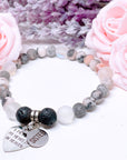 Sister: A Piece of my Heart is in Heaven Heart Companion Charm Bracelet Lava