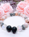 Lava Stone Classic Bracelet with Rose Gold Lava Stone