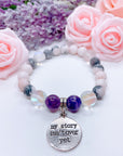 My Story Isn't Over Classic Charm Bracelet Amethyst