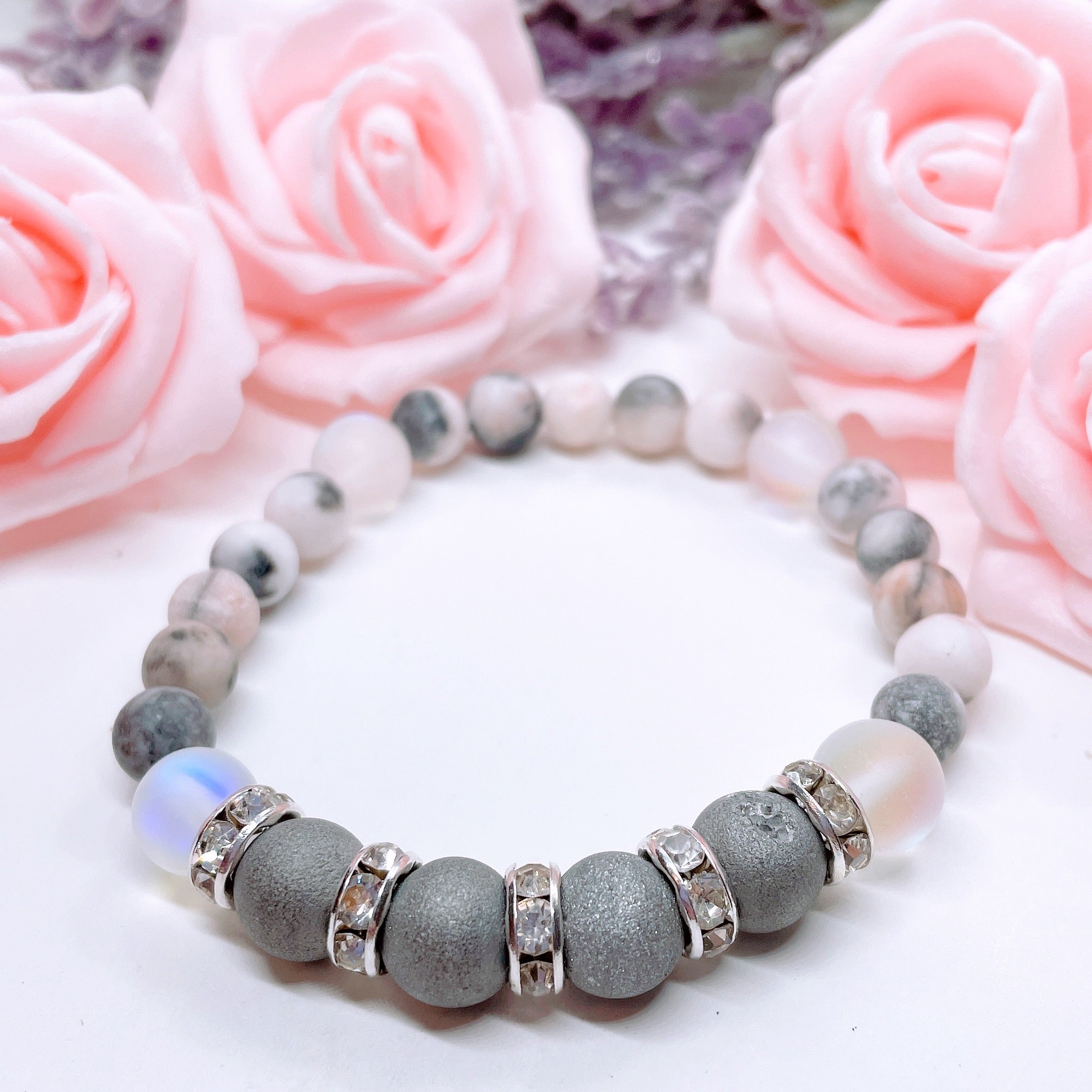 Druzy Rhinestone Companion Bracelet