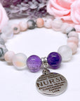 Nurse Sentiments Classic Charm Bracelet Amethyst