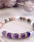 Amethyst Rhinestone Companion Bracelet
