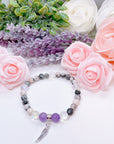 Angel Wing Companion Charm Bracelet Amethyst