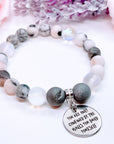 You Are Only Confined by the Walls You Build Yourself | Gemstone Charm Bracelet