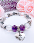 Love & Faith Classic Charm Bracelet Amethyst