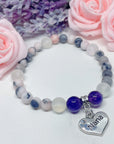 Nana Heart Companion Charm Bracelet Amethyst