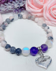 Goddaughter Heart Companion Charm Bracelet Amethyst