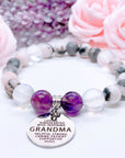 Grandma Sentiments Classic Charm Bracelet Amethyst