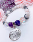 My Story Isn't Over Classic Charm Bracelet Amethyst
