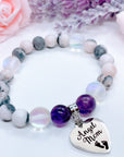 Angel Mom Classic Charm Bracelet Amethyst
