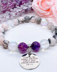 I Can do all Things Through Christ who Strengthens Me Charm Bracelet Amethyst