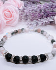 Lava Stone Rhinestone Companion Bracelet