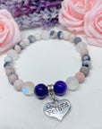 Friend Heart Companion Charm Bracelet Amethyst