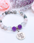 Living my Best Life Charm Bracelet Amethyst