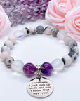 Sometimes I Just Look Up Classic Charm Bracelet Amethyst