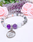 God is Good Companion Charm Bracelet Amethyst