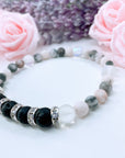 Lava Stone Rhinestone Companion Bracelet