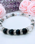 Lava Stone Rhinestone Companion Bracelet