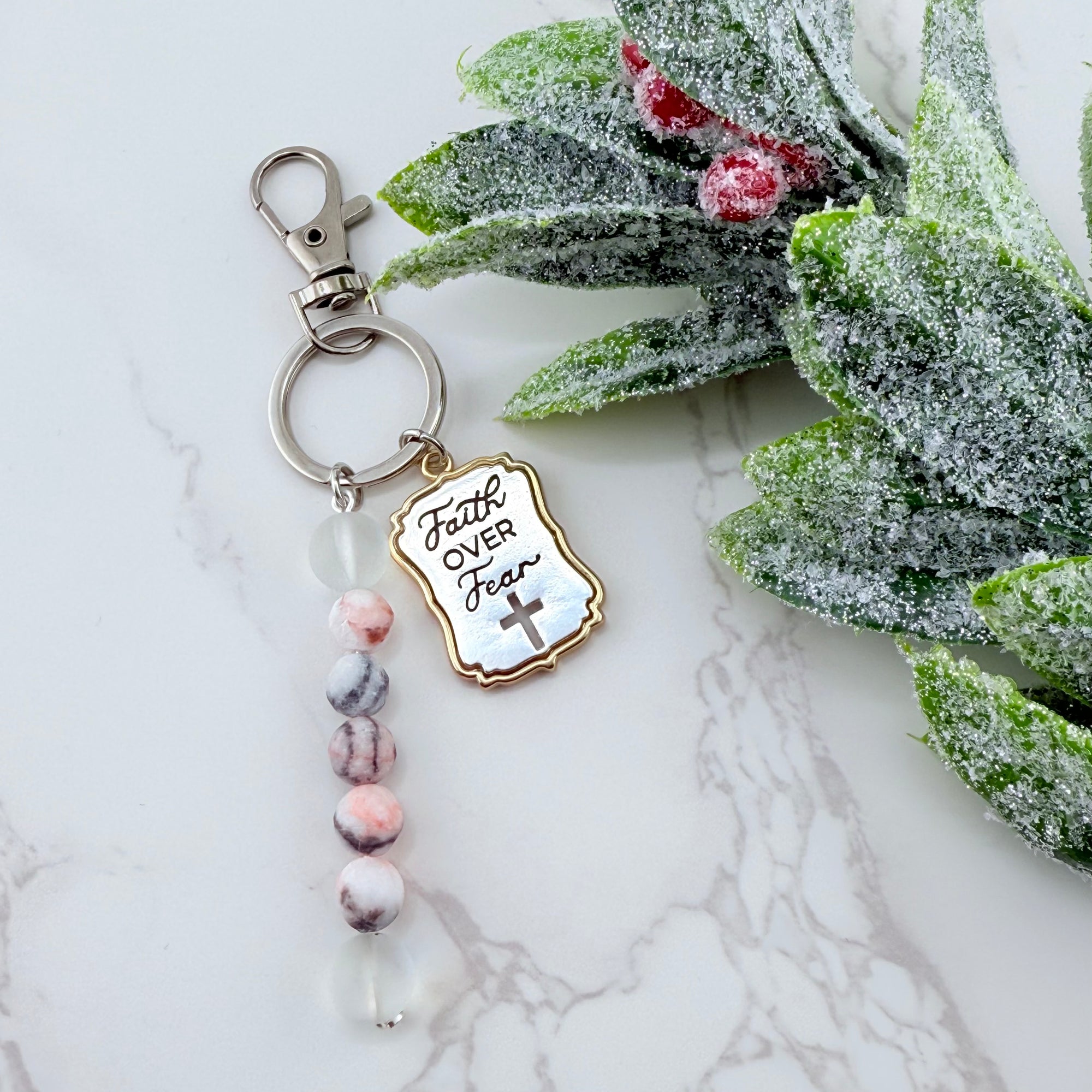 Faith Over Fear Purse Charm