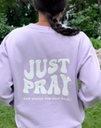 Just Pray Lavendar Crewneck