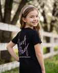 Youth Just Pray Tee in Black