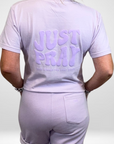 Just Pray Purple Monochrome Oversized Tee