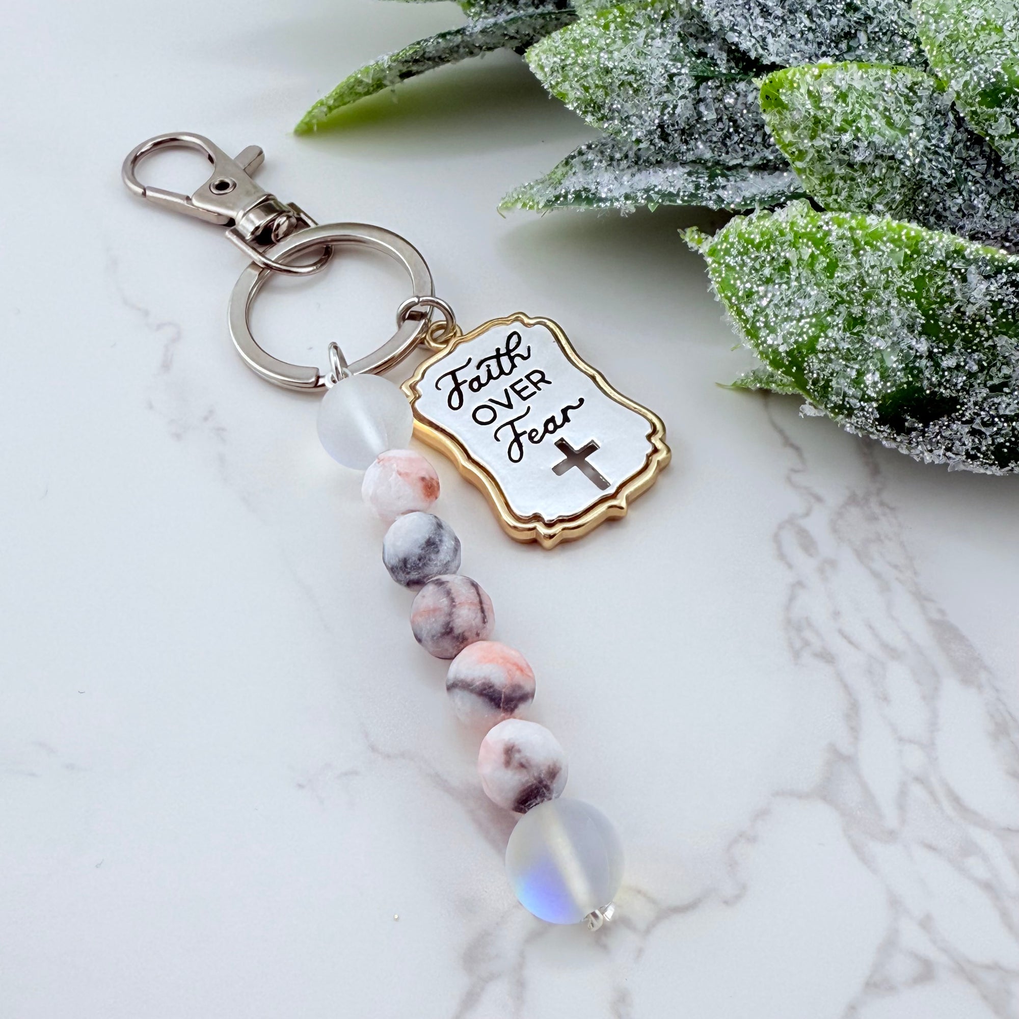 Faith Over Fear Purse Charm