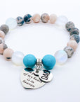 Dad: A Piece of my Heart is in Heaven Classic Charm Bracelet Turquoise