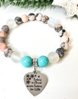 Sisters in Christ Charm Bracelet Turquoise