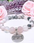 Blessed Charm Bracelet Rose Quartz