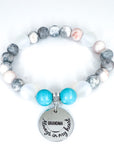 Grandma: Always in my Heart Classic Charm Bracelet Turquoise