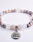 Dog Mom Companion Charm Bracelet Rose Quartz
