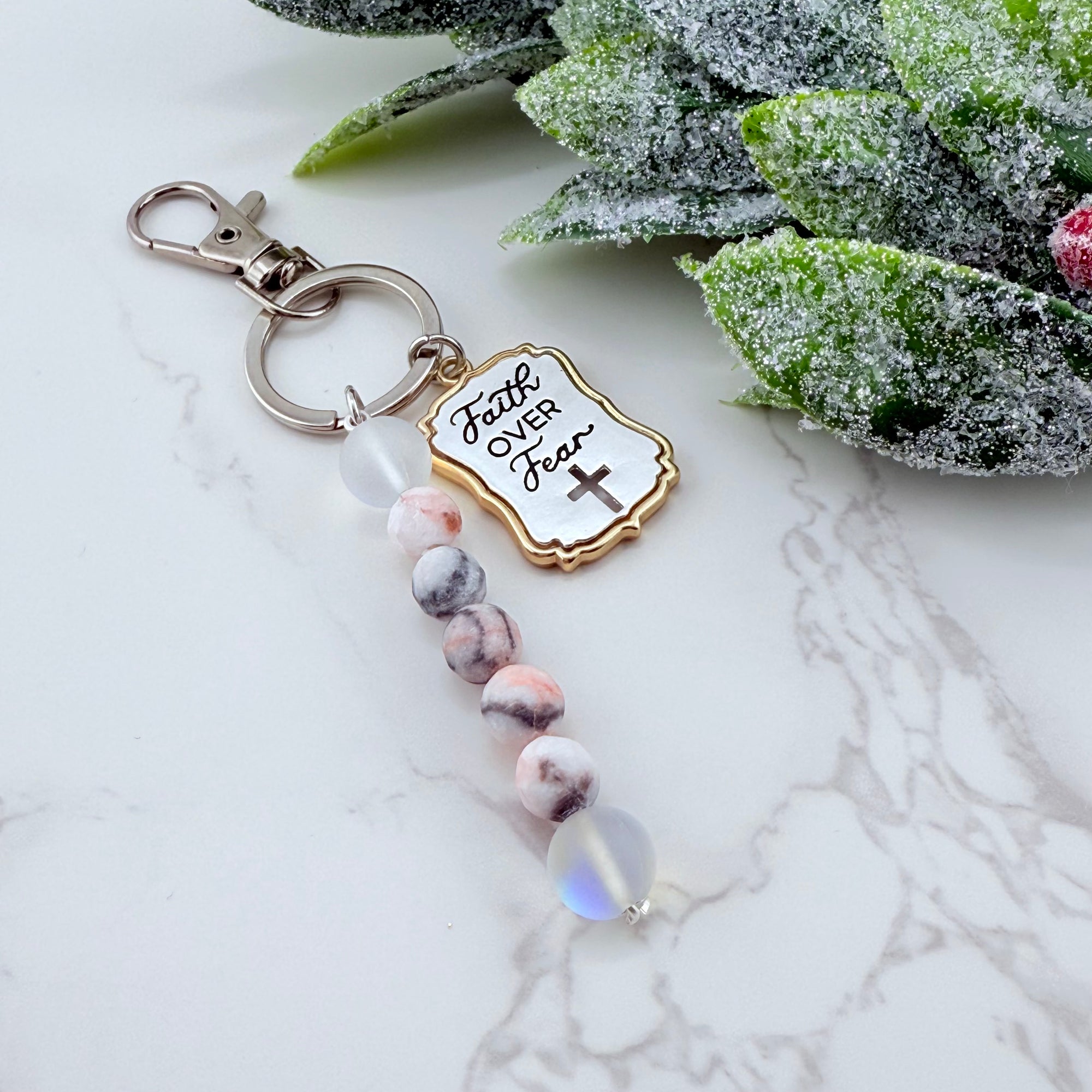 Faith Over Fear Purse Charm
