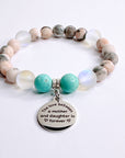 The Love Between a Mother & Daughter Charm Bracelet Turquoise