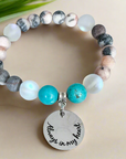 Always in My Heart Classic Charm Bracelet Turquoise