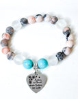 Sisters in Christ Charm Bracelet Turquoise