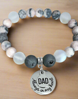 Dad: Always in my Heart Classic Charm Bracelet Druzy