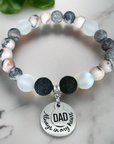 Dad: Always in my Heart Classic Charm Bracelet Lava