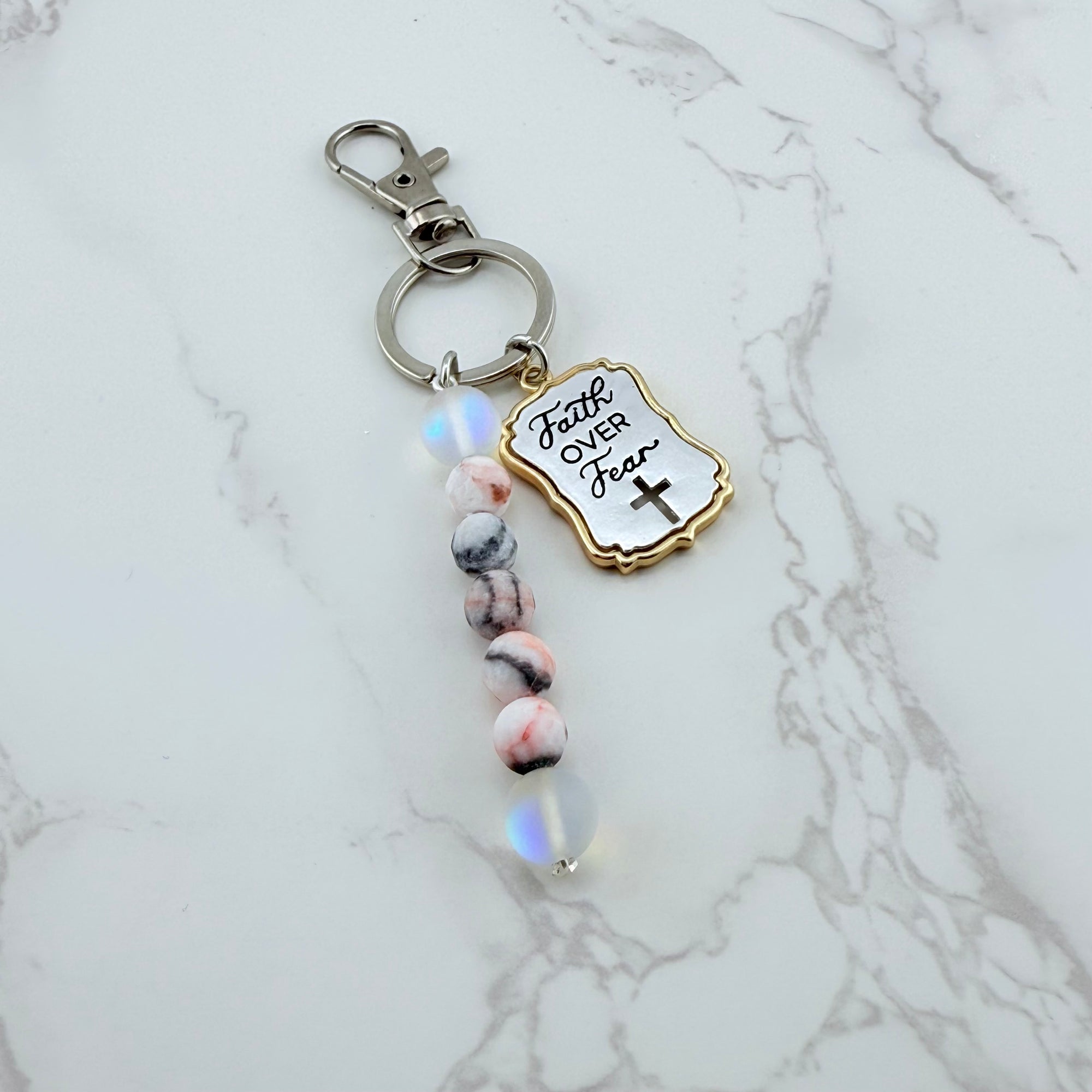 Faith Over Fear Purse Charm
