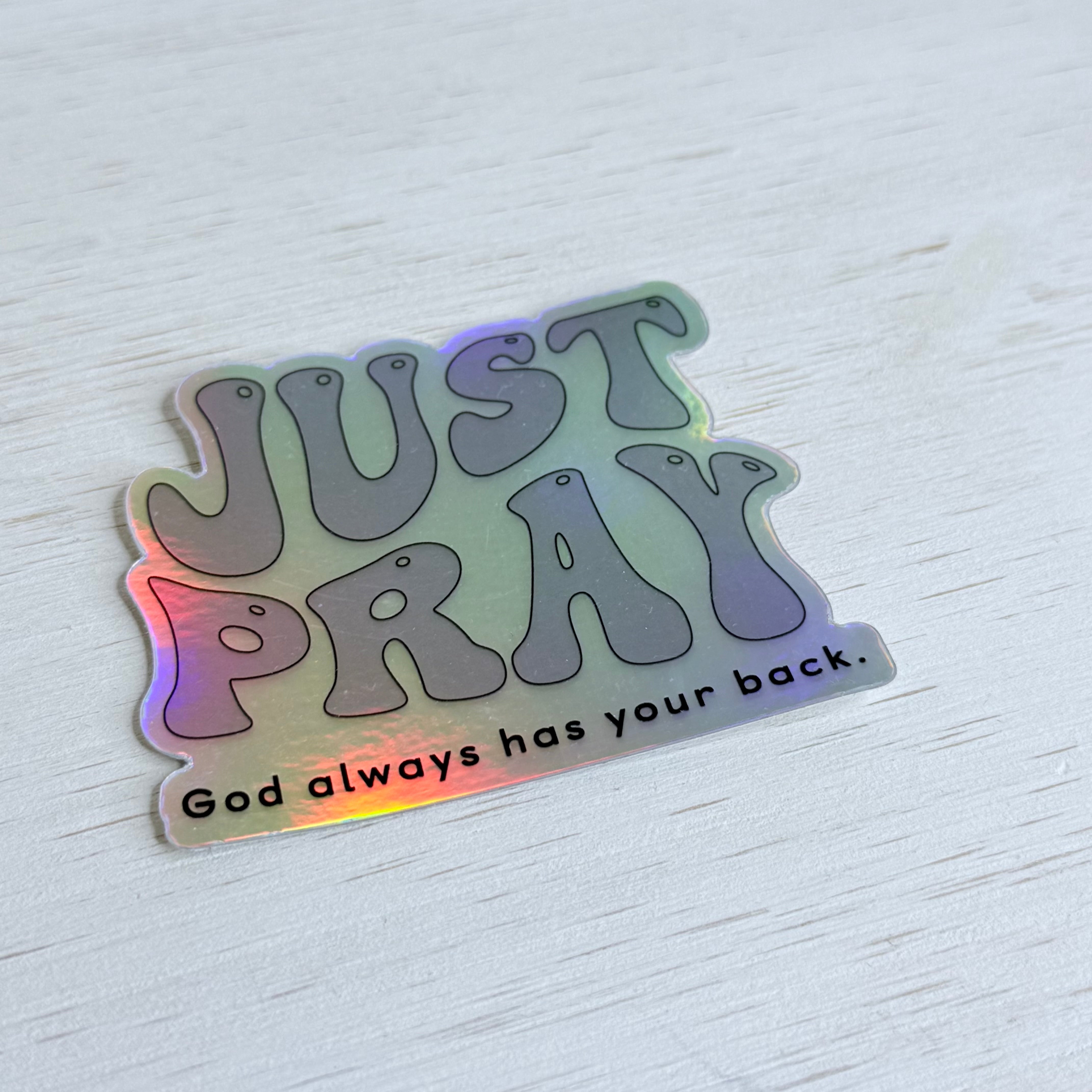 Just Pray Sticker-Holographic – 5 Second Rule Bracelet