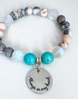 Always in My Heart Classic Charm Bracelet Turquoise