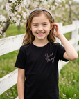 Youth Just Pray Tee in Black