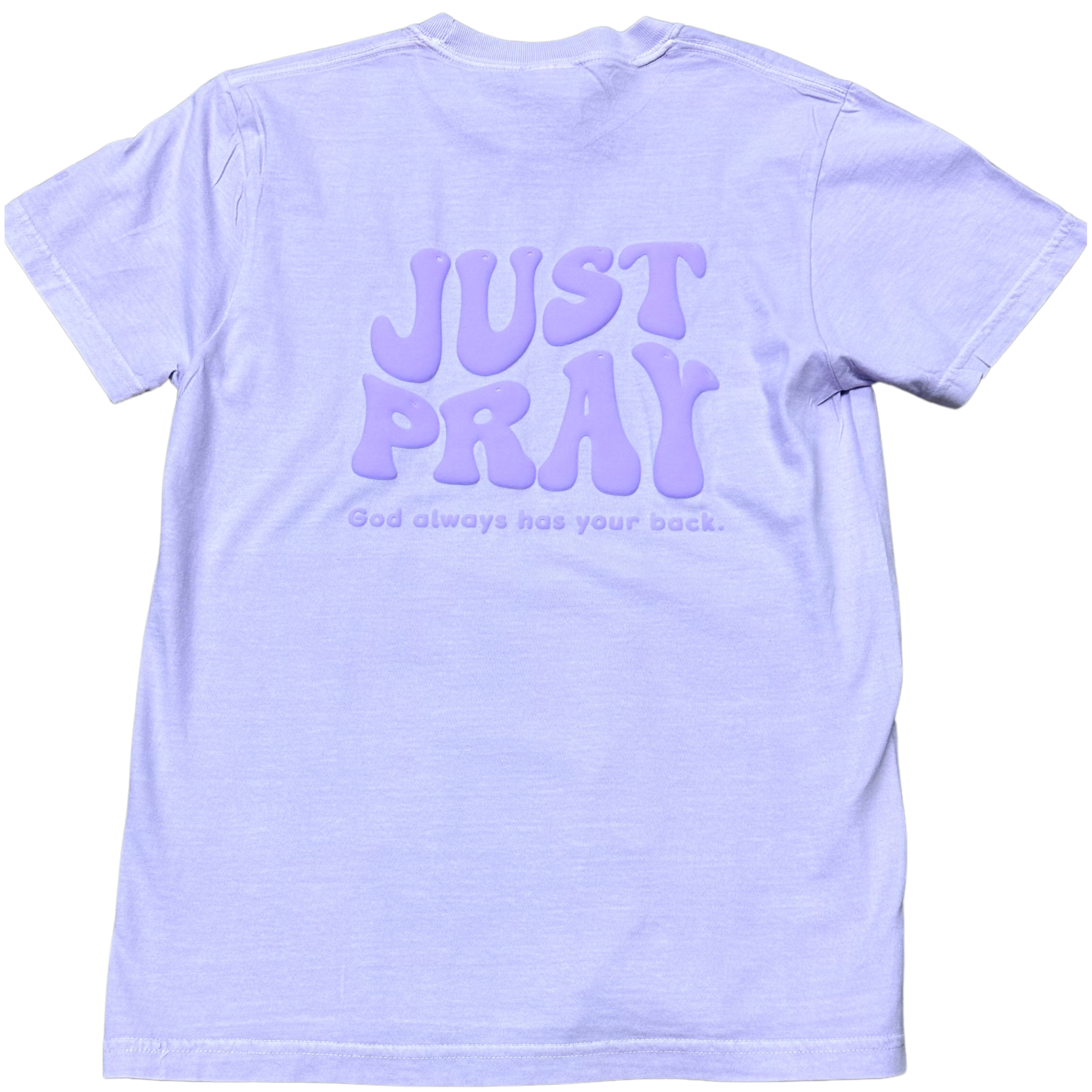 Just Pray Purple Monochrome Oversized Tee