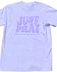 Just Pray Purple Monochrome Oversized Tee