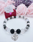 Angel Wings Heart Companion Charm Bracelet Lava